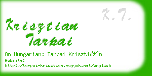 krisztian tarpai business card